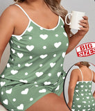 Two-piece pajamas made of butter, for sale, hearts consisting of a T-shirt and shorts