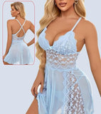 Lingerie made of chiffon and lace - open back