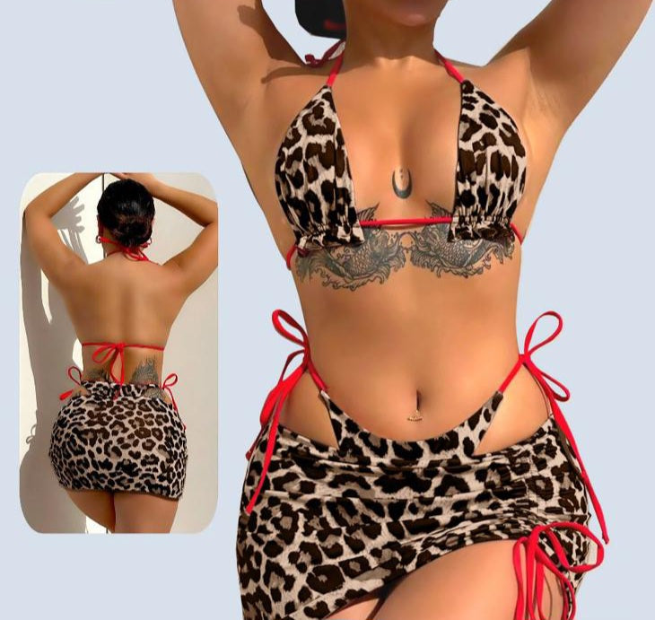 Lingerie two pieces tiger, made of lycra