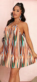 Striped house dress - open back - Dala3ny