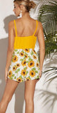Jumpsuit made of cotton - with sunflower print - Dala3ny