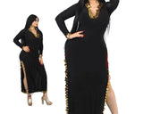 Belly dance abaya - with shiny rings