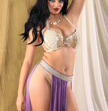 Two-piece belly dance suit - embroidered with pearls and mother of pearl